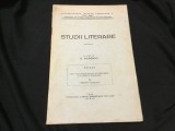 Studii literare vol III / Per una traduzione di Eminescu in lingua Italiana de Umberto Cianciolo anul 1944 / 24 pagini !