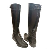 Cizme lungi cu talpa joasa Back in Black, 40, Negru