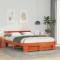 vidaXL Cadru de pat Maro ceruit 160 x 200 cm Lemn masiv de pin 872478