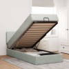 VidaXL Cadru de pat otoman cu saltea Gri deschis 90x200cm catifea 3312596