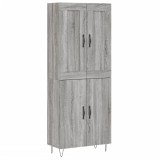 Cumpara ieftin Dulap inalt, gri sonoma, 69,5x34x180 cm, lemn compozit