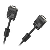 Cablu VGA HD15 tata-tata 1.5m, ecranat, filtru ferita, negru