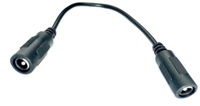 Cablu adaptor DC 5.5x2.1mm female to female DC plug pentru extensie LED CCTV monitoare
