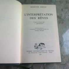 L'INTERPRETATION DES REVES - SIGMUND FREUD (CARTE IN LIMBA FRANCEZA)