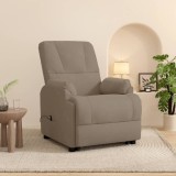 vidaXL Fotoliu rabatabil cu ridicare, gri taupe, piele &icirc;ntoarsă eco