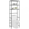 VidaXL Etajeră peste toaletă cu 3 polițe, negru, 53x28x169 cm