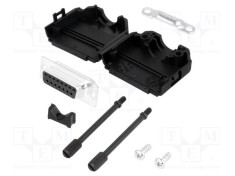 Mufa mama D-Sub 15 PIN drept lipire pe cablu MH CONNECTORS - Kit complet foto
