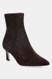 Steve Madden cizme din piele &icirc;ntoarsă Lulah culoarea maro, cu toc cui, 11003282