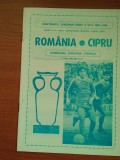 8-Programe de la meciul &quot;Romania-Cipru&quot;
