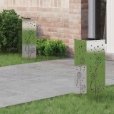 vidaXL Lumină LED Solară pentru Alei 2 pcs Oţel inoxidabil 879769