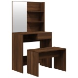 Set masuta de toaleta, stejar maro, 74,5x40x141 cm