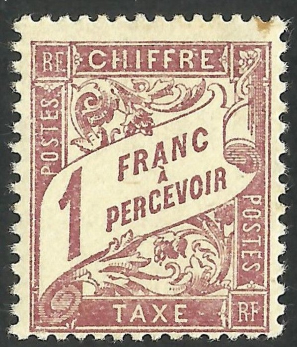 FRANTA 1896 -- CIFRE TAXE 1896 TIP DUVAL - MLH