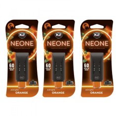 Pachet 3 x odorizant auto grila ventilatie Puf-Puf K2 Neone Orange (Unisex)