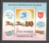 Romania.1989 Expozitia filatelica WASHINGTON-Bl. DR.518, Nestampilat