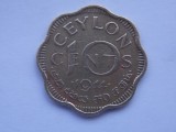 10 CENTS 1944 CEYLON, Asia