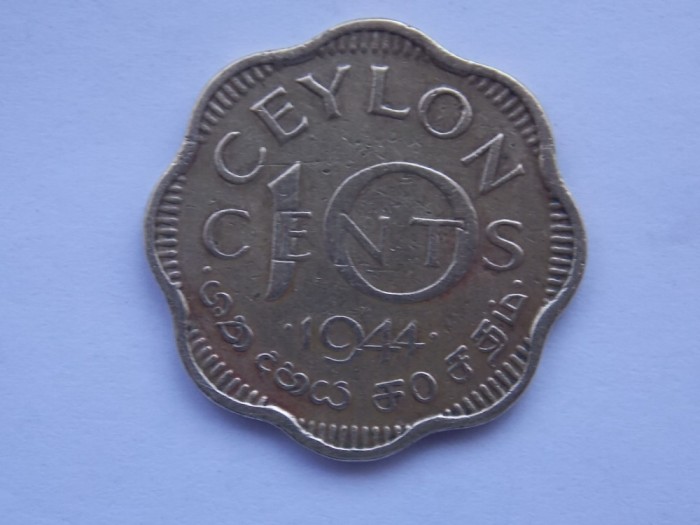10 CENTS 1944 CEYLON