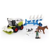 Vehicul tractor cu plug Farm Exploiter, sunete si lumini, 2 animalute incluse, 3 ani+, General