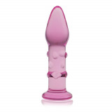 5.5&quot; Glass Romance Pink - Butt Plug din Sticlă, 13,9 cm, Orion