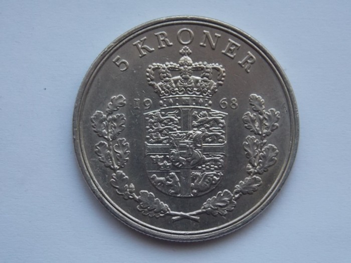5 KRONER 1968 DANEMARCA