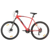 VidaXL Bicicletă montană, 21 viteze, roată 29 inci, cadru 53 cm, roșu