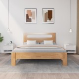 VidaXL Noptiere, 2 buc., alb extralucios, 50x46x50 cm, lemn prelucrat