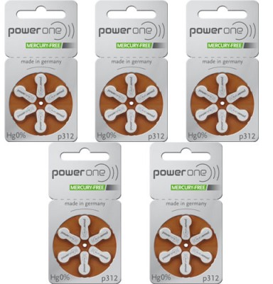 Baterii auditive P312 - power One / 5 seturi foto