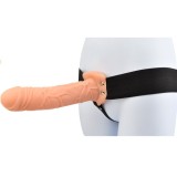 Dildo strap-on scobite - Loving Joy Strap-On Scobit 20 cm Culoare Deschisa Surprinde-ti Iubita cu o Erectie Zdravana