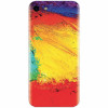 Husa silicon pentru Apple Iphone 7, Colorful Dry Paint Strokes Texture
