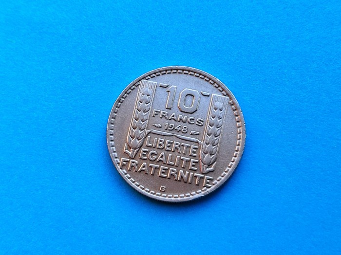 10 Francs 1948 Lit. B - Franta-stare buna -Rarut