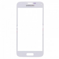 Geam Samsung Galaxy S5 mini / G800 / S5 mini Duos WHITE + adeziv special