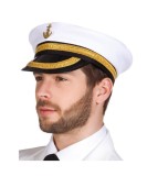 Palarie de capitan alba stil marinar pentru bal mascat