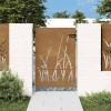 VidaXL Poartă pentru grădină, 85x150 cm, oțel corten, model iarbă 153223