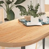 VidaXL Blat de masă 140x60x4 cm lemn masiv de stejar oval