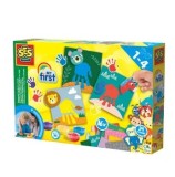 Cumpara ieftin Set de pictat cu mana SES Creative - Animale, 4 culori