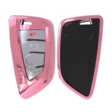 Husa Cheie Smartkey Compatibila cu BMW 3 4 Butoane Seria G ROZ TPU+PC