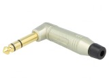 Mufă Jack 6,3mm Stereo Unghi 90&deg;