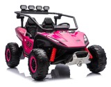 Cumpara ieftin UTV electric pentru 2 copii Kinderauto Vector V2 Dune-Buggy, 220W, 12V, roti moi, scaun tapitat, echipat premium, roz