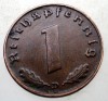 B.108 GERMANIA 1 REICHSPFENNIG 1939 D, Europa, Bronz