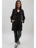 TRENCI MIDI IMPERMEABIL BELLISA Negru S-M