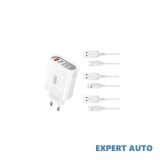 Incarcator retea 4 usb 1usb quick charge qc3.0 + 3usb 2.4a cu cablu lighting (iphone) cod:xo-l100a Alta marca Alt model #7