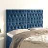Gossi tablii de pat, 4 buc, albastru inchis, 72x7x78/88 cm, catifea