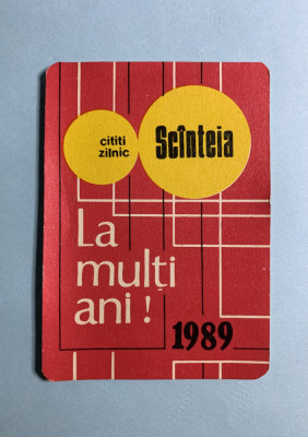 Calendar 1989 almanahul Scinteia foto