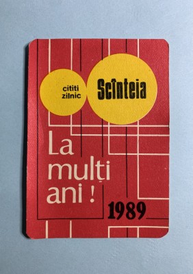 Calendar 1989 almanahul Scinteia foto