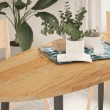 VidaXL Blat de masă maro deschis 140x60x2 cm lemn masiv de stejar oval