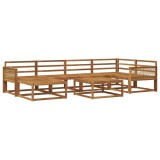vidaXL Set de canapele de exterior 7 pcs natural Lemn Solid de Acacia 3382727