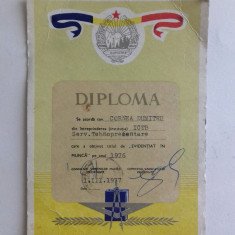 DIPLOMA INTREPRINDEREA DE CONFECTII SI TRICOTAJE BUCURESTI 1977