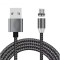 Cablu de incarcare cu conector magnetic pentru telefon si tableta, micro-USB, incarcare rapida,1M, LED, NEGRU