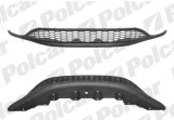 Grila bara Honda Civic (Fn/Fk) (Hatchback), 10.2005-09.2011, montare fata, Central, negru, OE, 71102-SMG-E00