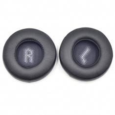 Set 2 bureti pentru casti JBL E45BT / E45 / C45BT / E35BT / E35 Wired, On-Ear, Negru, Piele ecologica, Spuma cu memorie