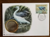 Penrhyn - pasari - FDC cu medalie, fauna wwf